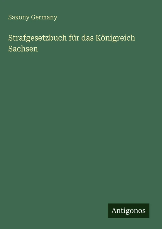 Strafgesetzbuch für das Königreich Sachsen