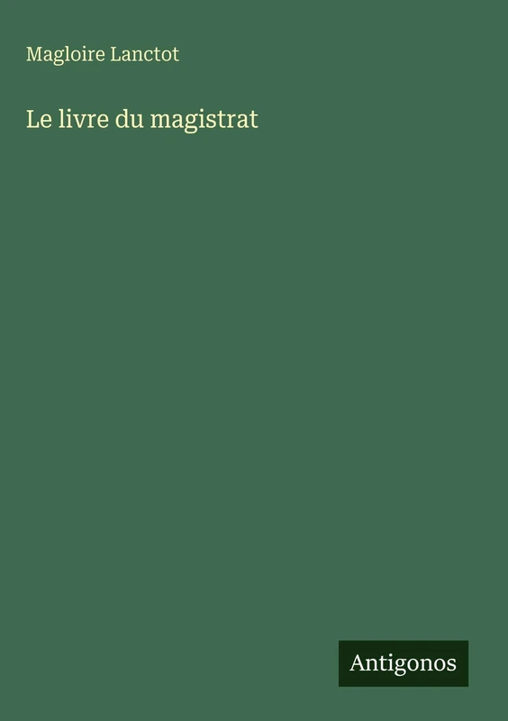 Le livre du magistrat