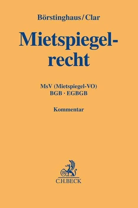 Mietspiegelrecht: MsV (Mietspiegel-VO), BGB, EGBGB