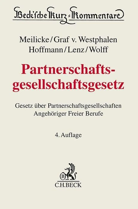 Partnerschaftsgesellschaftsgesetz. PartGG: Gesetz über Partnerschaftsgesellschaften Angehöriger Freier Berufe - Image 1