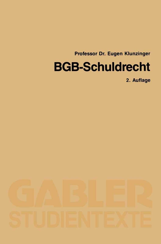BGB-Schuldrecht (Gabler-Studientexte)