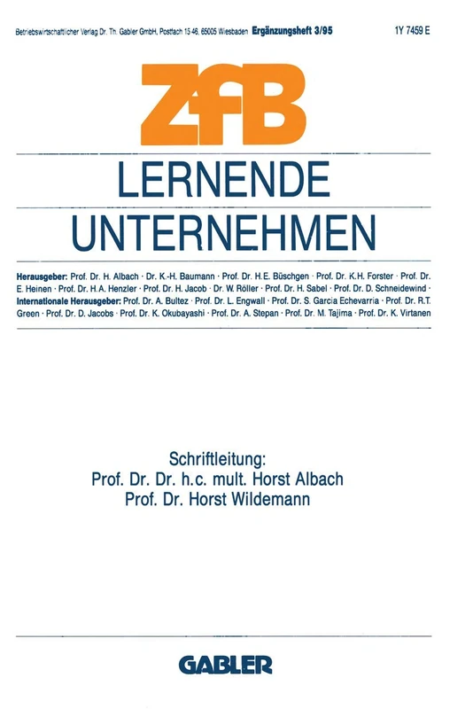 Lernende Unternehmen (ZfB Special Issue)