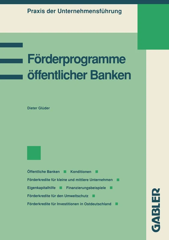 Förderprogramme öffentlicher Banken (Praxis der Unternehmensführung)