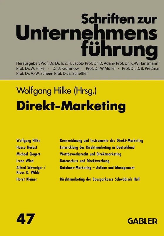 Direkt-Marketing (Schriften zur Unternehmensführung)