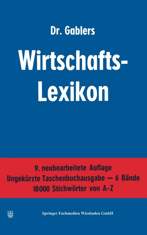 Gabler Verlag Dr. Gablers Wirtschafts-Lexikon - 6 Volume Set