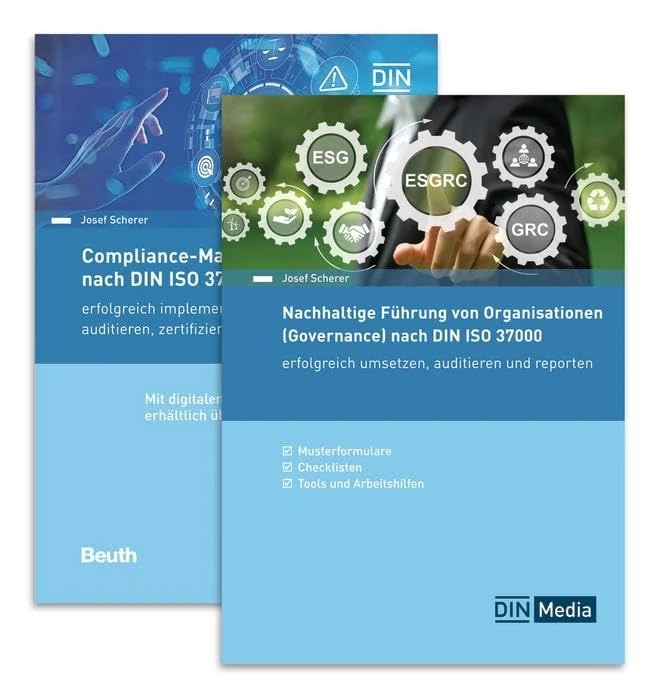 Compliance-Managementsystem + Governance: Paket "Compliance-Managementsystem nach DIN ISO 37301:2021" und "Nachhaltige Führung von Organisationen (Governance) nach DIN ISO 37000"