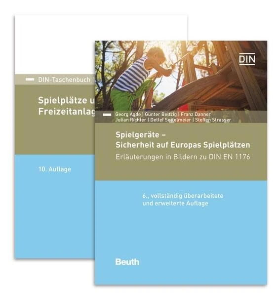 Sichere Spielplätze und Spielplatzgeräte: Paket: Kommentar "Spielgeräte - Sicherheit auf Europas Spielplätzen" und DIN-Taschenbuch 105 "Spielplätze und Freizeitanlagen" - Image 1
