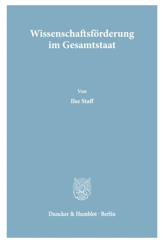 Wissenschaftsförderung im Gesamtstaat.