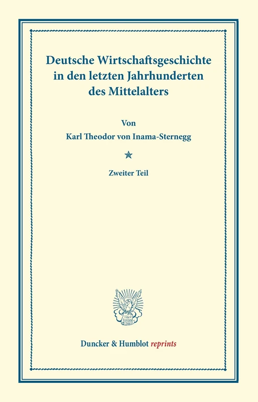 Duncker & Humblot - Deutsche Wirtschaftsgeschichte Vol 3