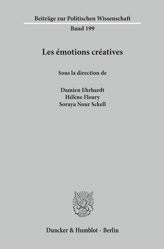 Les émotions créatives.: 199 (Beiträge zur Politischen Wissenschaft, 199) - Image 1