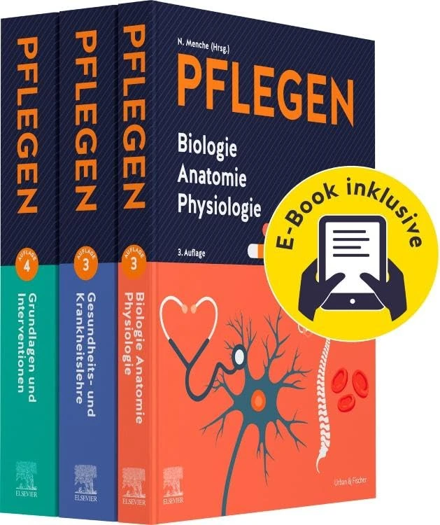 PFLEGEN Lernpaket 3.A. + E-Books: Grundlagen - Anatomie - Krankheitslehre