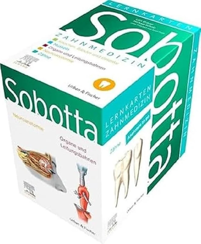Sobotta Lernkarten Anatomie für die Zahnmedizin: Knochen, Bänder und Gelenke; Muskeln; Organe, Leitungsbahnen; Neuroanatomie