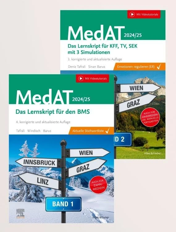 MedAT Kompendium Bd. 1 und 2 2024/2025 für Human- und Zahnmedizin: 2 Lernskripten für den BMS und KFF, TV und SEK (inkl. Videotutorials) - Image 1