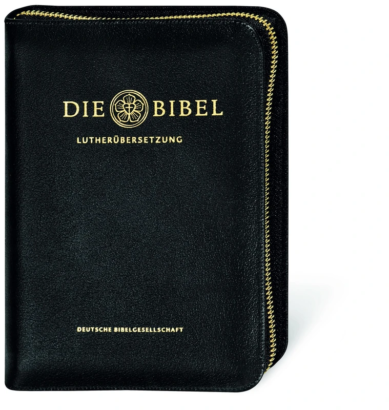 Lutherbibel revidiert 2017: Lederausgabe mit Goldschnitt und Reißverschluss. Mit Apokryphen