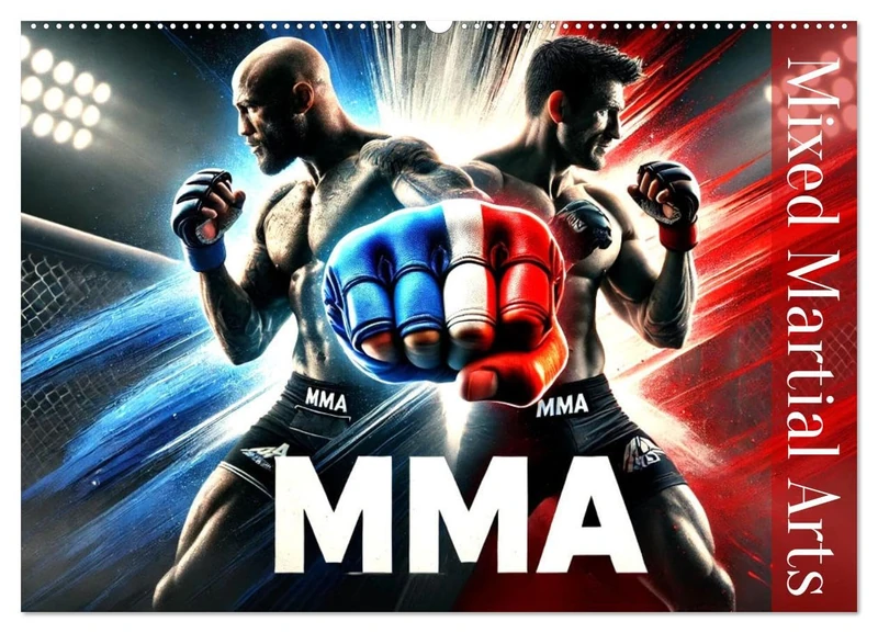 MMA - Mixed Martial Arts France (Calendrier mural 2025 DIN A2 vertical), CALVENDO calendrier mensuel: Les meilleurs moments du MMA - Force et technique en action - Image 1
