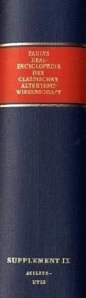 J.B. Metzler Realencyclopadie der classischen Altertumswissenschaft