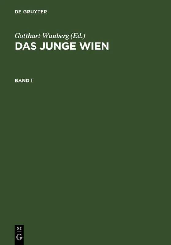 De Gruyter - Das junge Wien: Osterreichische Literatur- Und Kunstkritik