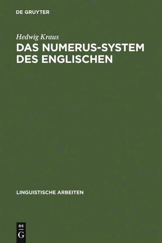Das Numerus-System des Englischen: 44 (Linguistische Arbeiten)