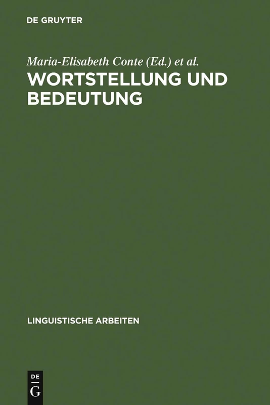 Wortstellung und Bedeutung: Akten Des 12. Linguistischen Kolloquiums, Pavia 1977, Bd. 1: 61 (Linguistische Arbeiten)