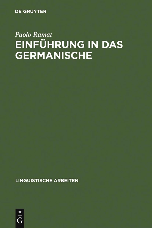 Einführung in das Germanische: 95 (Linguistische Arbeiten)
