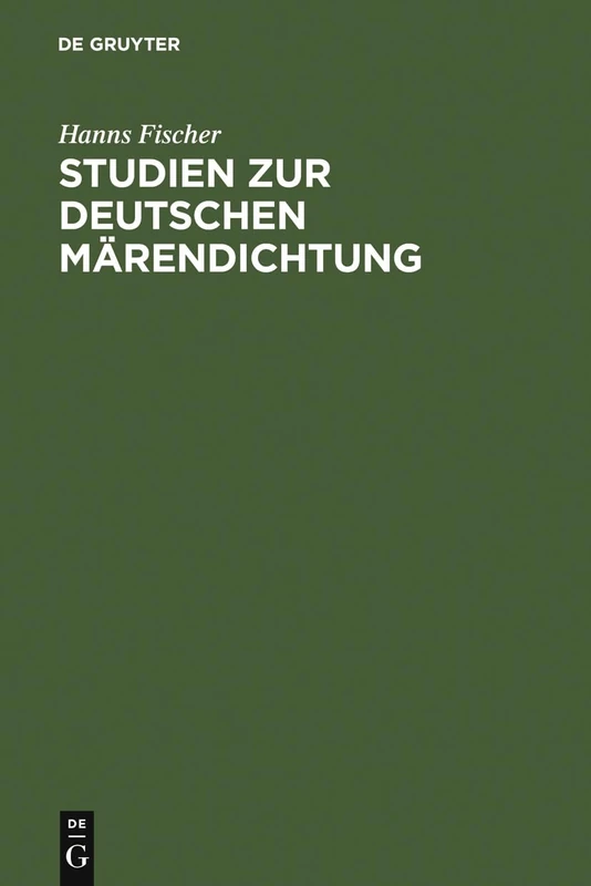 Studien Zur Deutschen Märendichtung