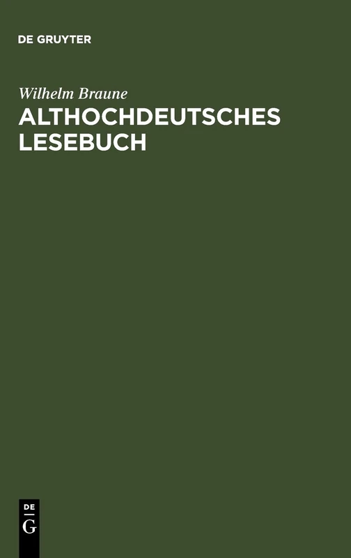 Althochdeutsches Lesebuch