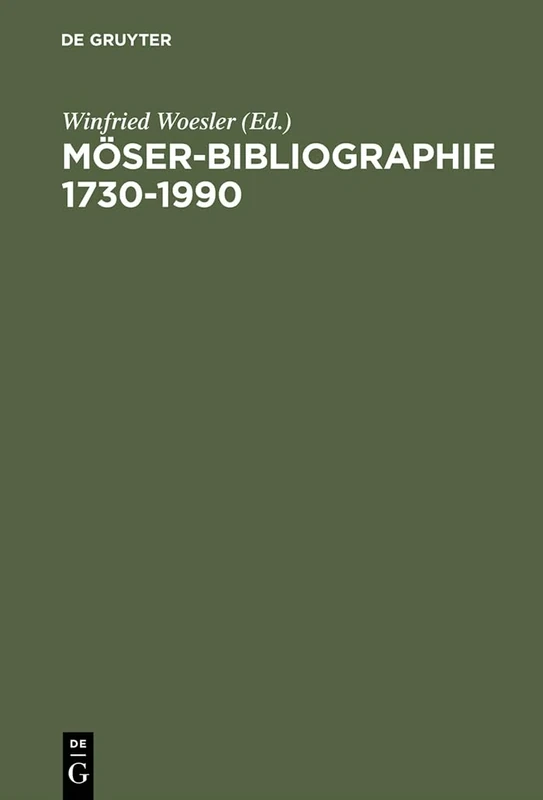 Möser-Bibliographie 1730-1990