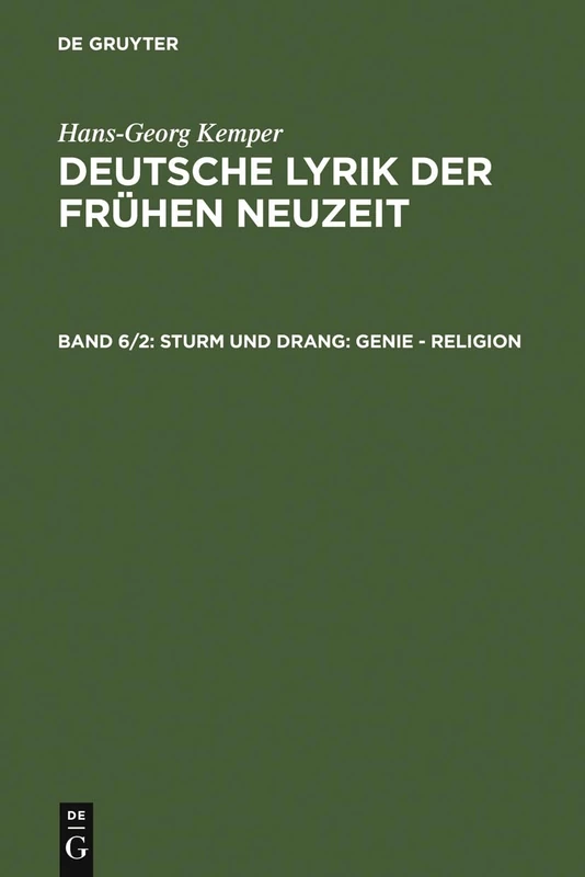 Sturm und Drang: Genie - Religion