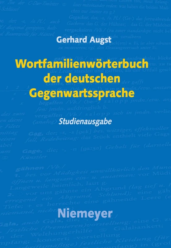 Wortfamilienwörterbuch Der Deutschen Gegenwartssprache