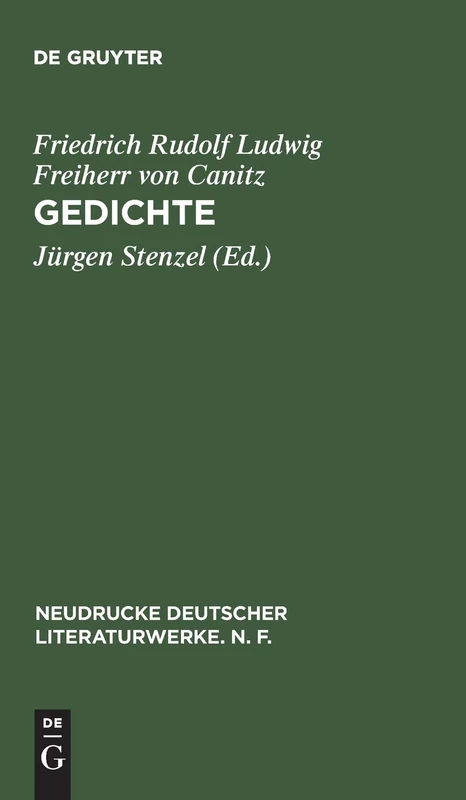 Gedichte: 30 (Neudrucke Deutscher Literaturwerke. N. F.)