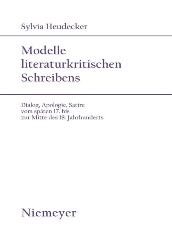 De Gruyter Modelle literaturkritischen Schreibens - Book 179