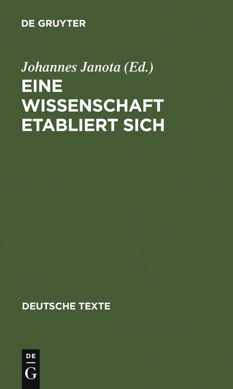 Eine Wissenschaft etabliert sich: 1810-1870: 53 (Deutsche Texte)