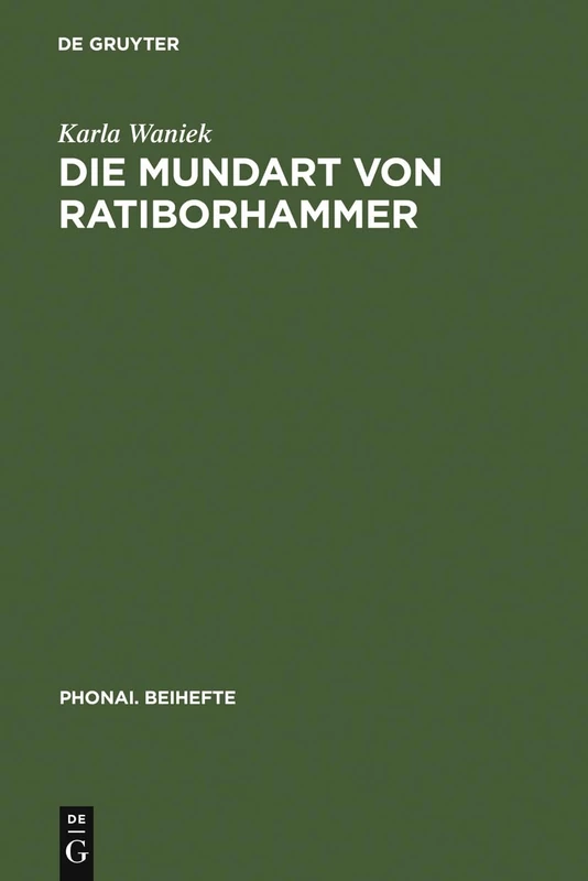 Die Mundart von Ratiborhammer: 4 (Phonai. Beihefte) - Image 1