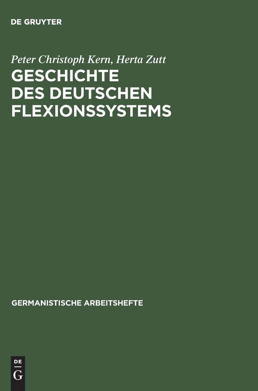 Geschichte des deutschen Flexionssystems: 22 (Germanistische Arbeitshefte) - Image 1