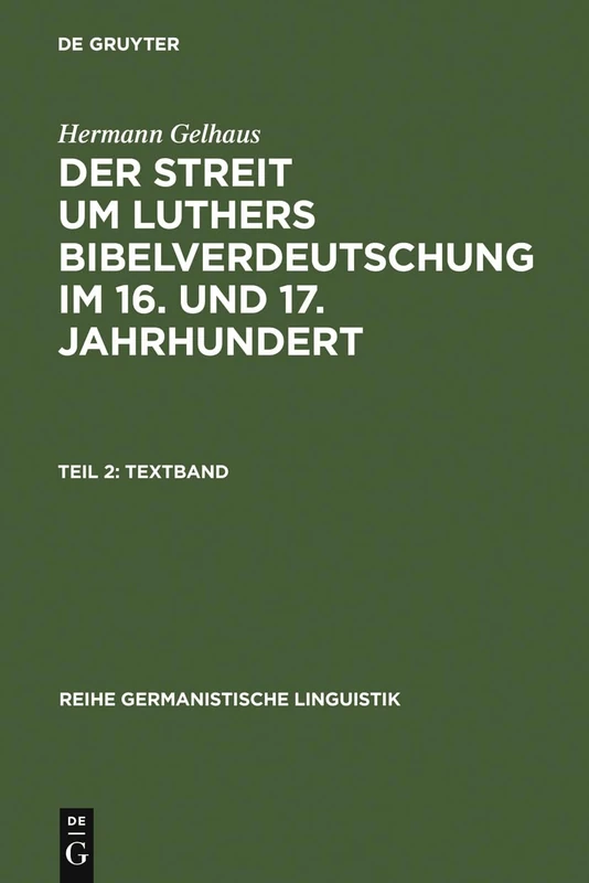 Textband: 100 (Reihe Germanistische Linguistik)