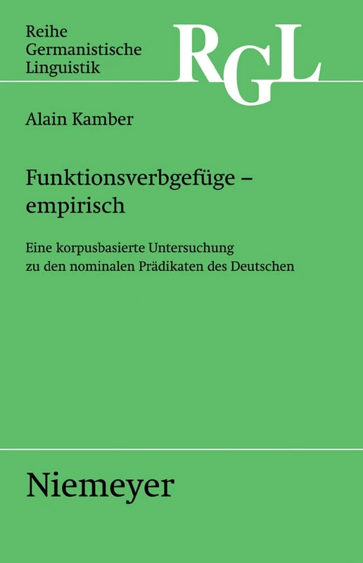 De Gruyter Funktionsverbgefuge - Germanistische Linguistik 281
