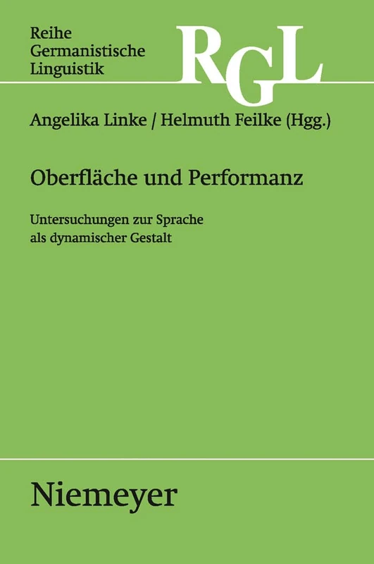 De Gruyter - Oberflache Und Performanz: 283 Germanistische Linguistik
