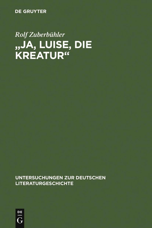 "Ja, Luise, die Kreatur": Zur Bedeutung Der Neufundländer in Fontanes Romanen: 60 (Untersuchungen Zur Deutschen Literaturgeschichte)