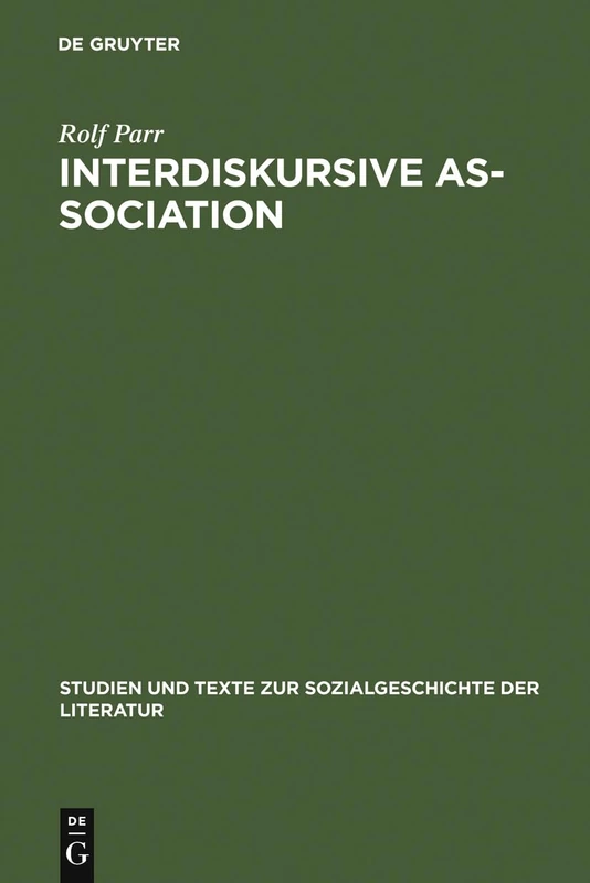 De Gruyter Interdiskursive As-Sociation - History Book