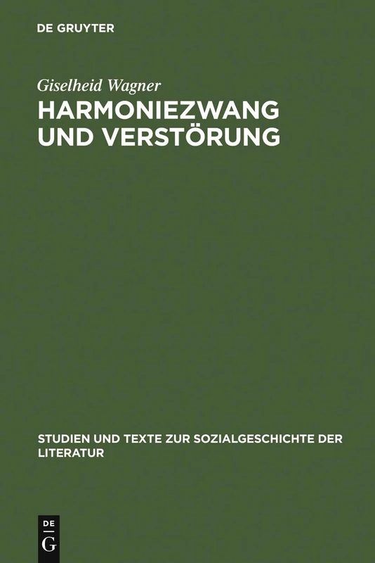 De Gruyter - Harmoniezwang und Verstorung: Ferdinand Von Saar