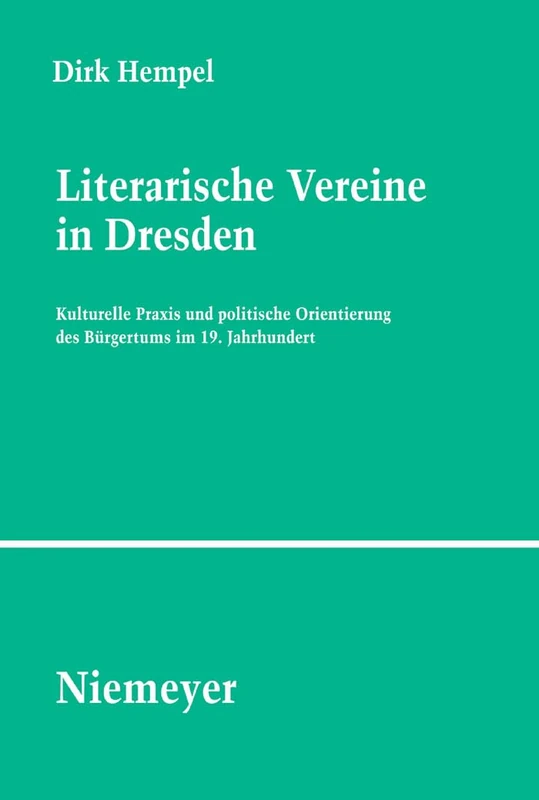De Gruyter Literarische Vereine in Dresden - 19th Century Study - Image 1