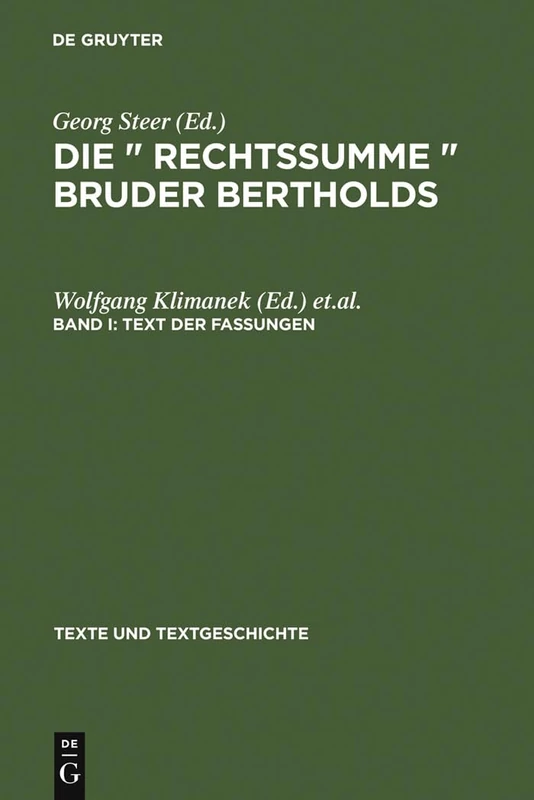 Text der Fassungen (Texte und Textgeschichte, 11-14)