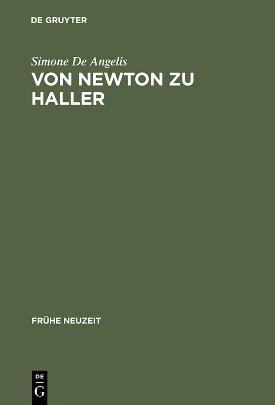 De Gruyter Von Newton Zu Haller - Early Enlightenment Study