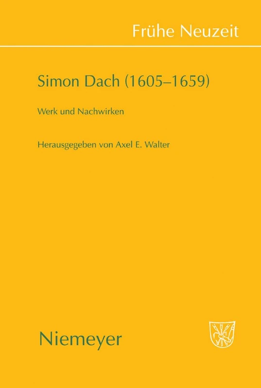 Simon Dach (1605-1659): Werk Und Nachwirken: 126 (Frühe Neuzeit) - Image 1