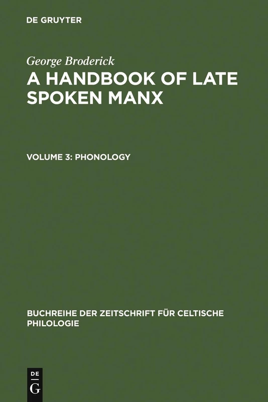 Phonology: 5 (Buchreihe der Zeitschrift fur Celtische Philologie, 5)