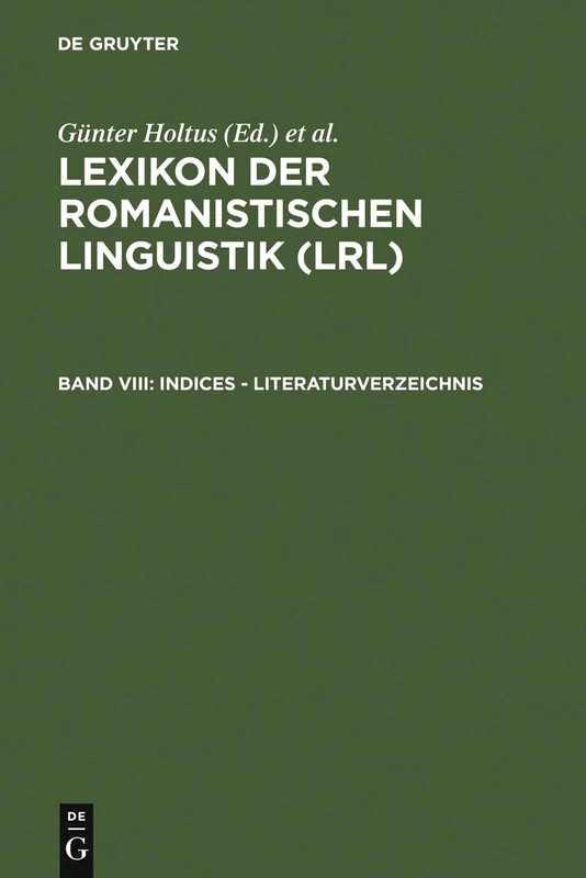 De Gruyter Indices - Literaturverzeichnis Book