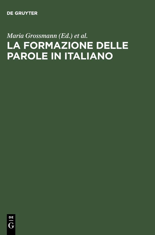 La Formazione Delle Parole in Italiano