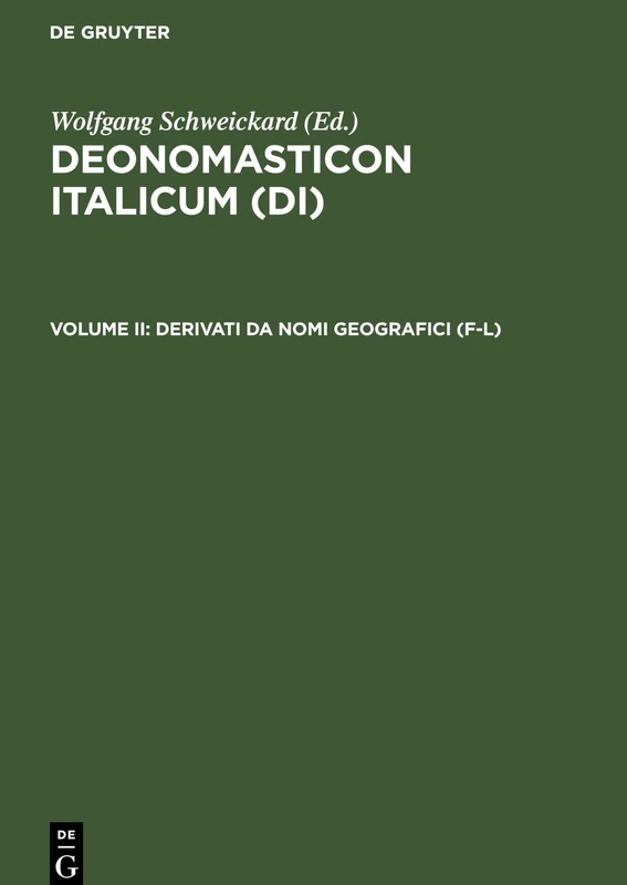 De Gruyter Derivati da nomi geografici (F-L) - Italian Dictionary