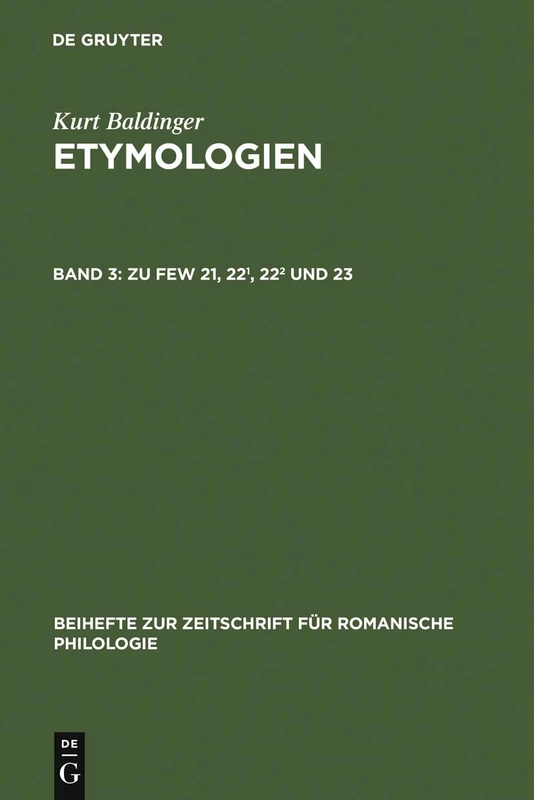 De Gruyter Zu Few 21, 22, 23: 315 - Romanische Philologie