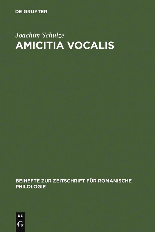 Amicitia vocalis: Sechs Kapitel zur frühen italienischen Lyrik mit Seitenblicken auf die Malerei: 327 (Beihefte zur Zeitschrift fur Romanische Philologie, 327) - Image 1